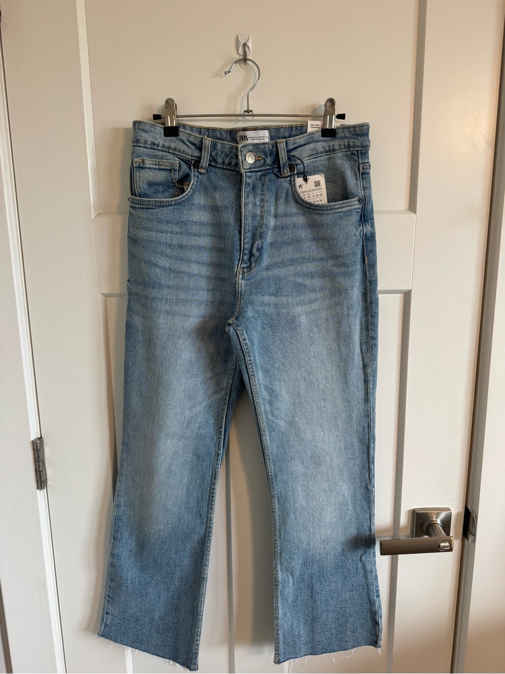 Zara Light Blue Straight Leg Jeans